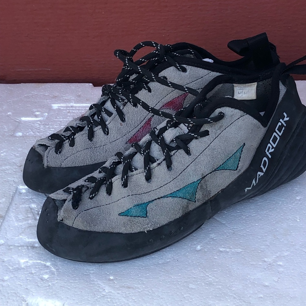 Mad Rock Pulse Men's Grey Leather Performance Rock Climbing Shoes Size 6.5